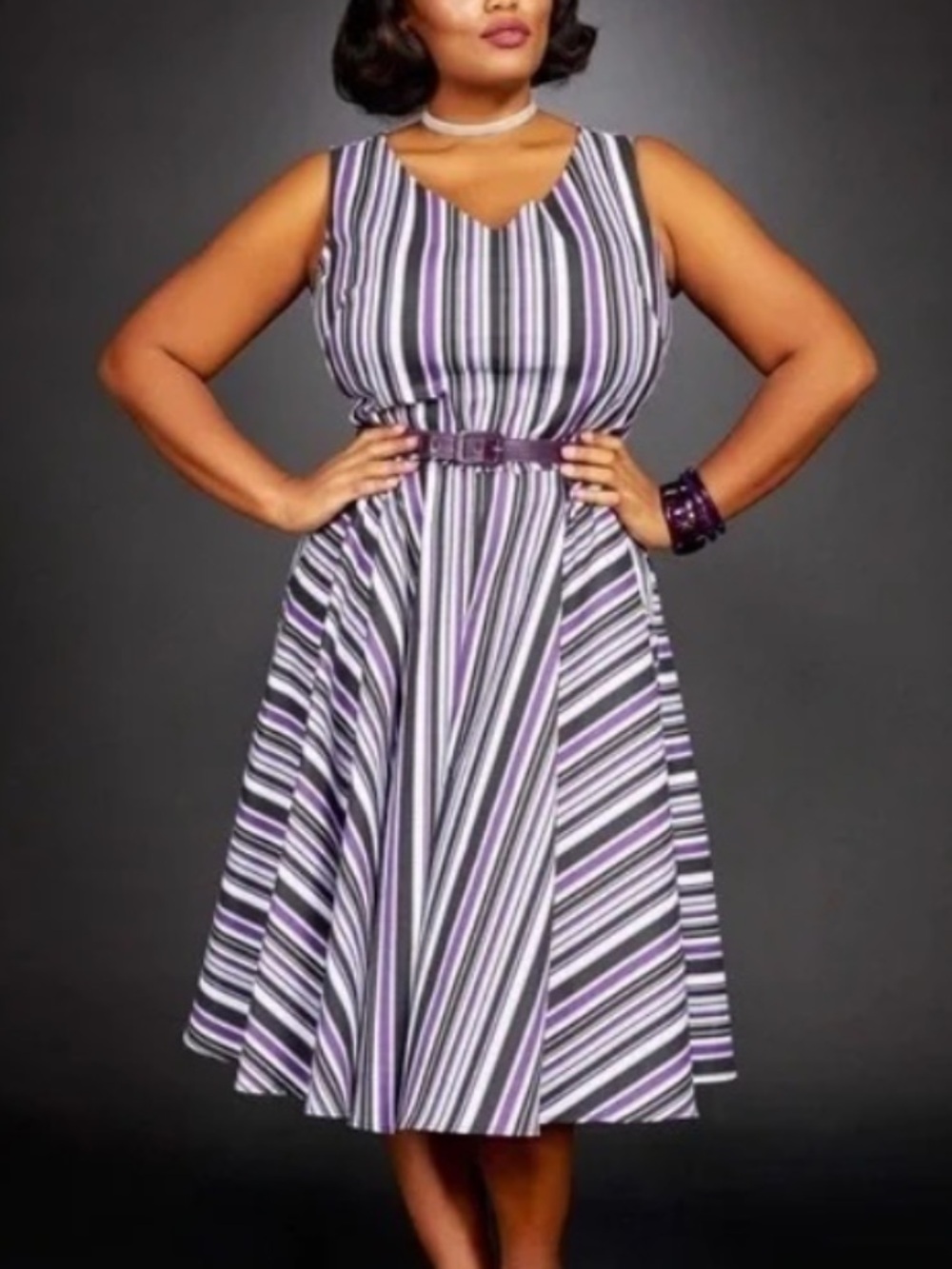 2X PUG Havana Nights Dress in Purple Solstice